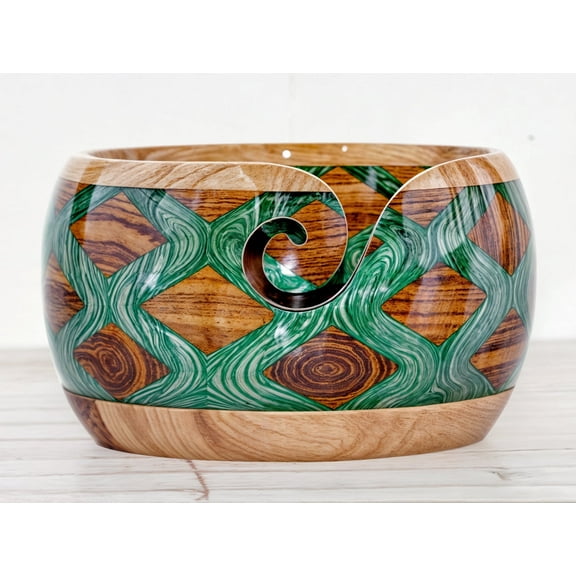 ROSEWOOD Yarn Bowl - Handcrafted Wooden Yarn Bowl - Large Yarn Bowl for Knitting and Crocheting | Mother's Day Gift