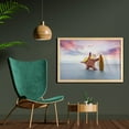 thumbnail image 2 of Surfboard Wall Art with Frame, Starfish Surfer on Tropic Sandy Beach Alongside Exotic Summery Sunset Composition, Printed Fabric Poster for Bathroom Living Room, 35" x 23", Multicolor, by Ambesonne, 2 of 2