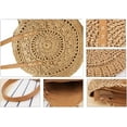 thumbnail image 6 of Straw Handbags Women Handwoven Round Corn Straw Bags Natural Chic Hand Large Summer Beach Tote Woven Handle Shoulder Bag, 6 of 6