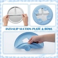 thumbnail image 6 of Lumikrypt 6 Pieces Stainless Steel Baby Feeding Set, Baby Suction Plate, Bowl, Sippy Cup with Straw, Bib, Spoon & Fork, BPA-Free Toddler Self Feeding Supplies Set, 6 of 7