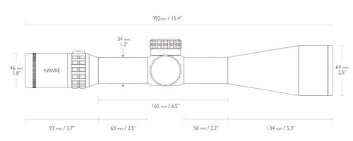 Hawke Sport Optics Frontier Rifle Scope, 5-30x56mm SF, 34mm Tube, FFP, Mil Pro R