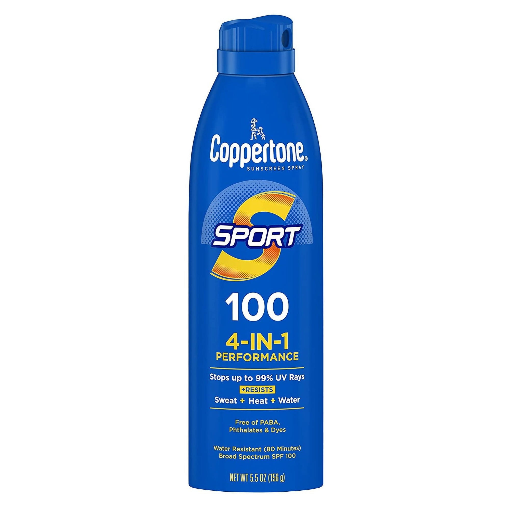 Coppertone Spf#100 Sport 4-In-1 Performance Spray 5.5oz (Pack of 3)