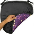 thumbnail image 6 of Abstract Chair Seating Cushion, Contemporary Pattern of Circles and Polka Dots, Soft Seat Pads for Office with Anti-slip Backing, 16"x16", Purple Brown, by Ambesonne, 6 of 7