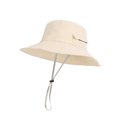 thumbnail image 1 of Sombrero de pescador de ala ancha, ajustable con cordón, resistente al viento y con hebilla, ideal para viajes al aire libre y senderismo, con protección UV., 1 of 8