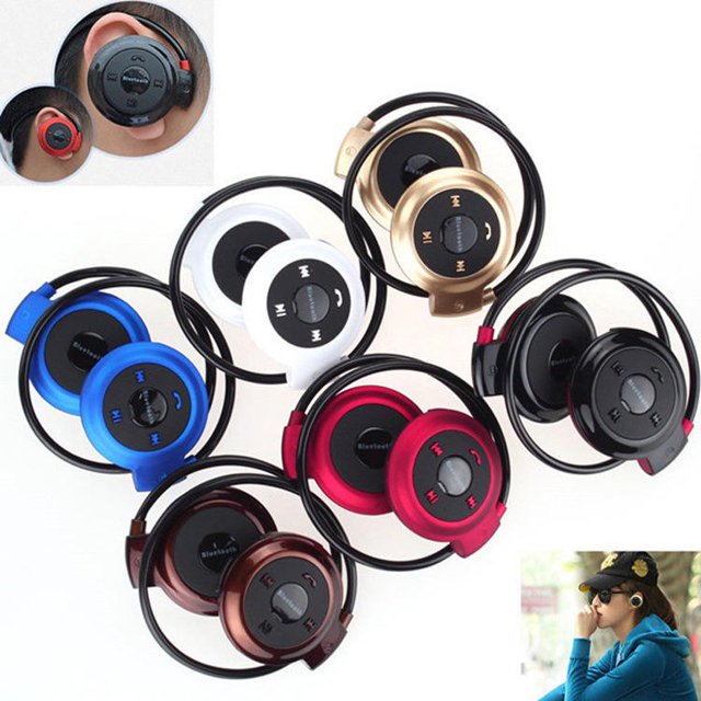 mini503 true wireless BT tarjeta FM auriculares mini 503 auriculares de música estéreo montados en la parte trasera oso de fresa Hogar