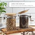 thumbnail image 3 of JoyJolt Large Glass Food Storage, Pickling Jars with Airtight Seal- Bamboo Clamp Lid (Set of 2) - 27 oz, 3 of 7