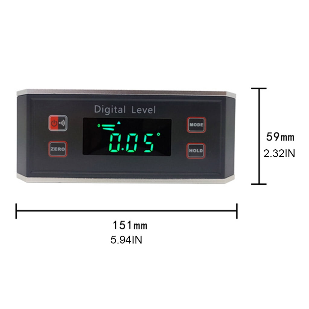 BQBQERT Digital Finder Protractor Gauge Inclinometer with Base/0~360 Degree