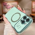 thumbnail image 5 of Zonrw Para Iphone 16 Pro Max Funda Magnética Para Mujeres Y Niñas, Marco De Onda Suave Y Lindo, Forma Rizada, Corazón De Amor, Carcasa De Teléfono Con Revestimiento De Lujo, Compatible Con Magsafe A P, 5 of 5