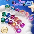 thumbnail image 3 of Esmalte en gel Cat Eye Galaxy Verde Vidrio Double Rhythm 6 x 15 ml, 3 of 9
