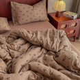 thumbnail image 4 of Brown Bow Duvet Cover Bows Bowknot Print Kawaii Bedding Set Kids Girls Cute Black Bow Tie Microfiber Comforter Cover with Zipper Closure Queen Size, 4 of 5