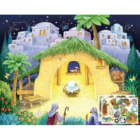 Nativity Scene Advent Calendar - Kid's Nativity Sticker Advent Calendar