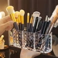 thumbnail image 6 of SLYNSHome Acrylic Makeup Brush Organizer Holder Clear Cosmetic Brushes Storage with 3 Compartments, 6 of 6