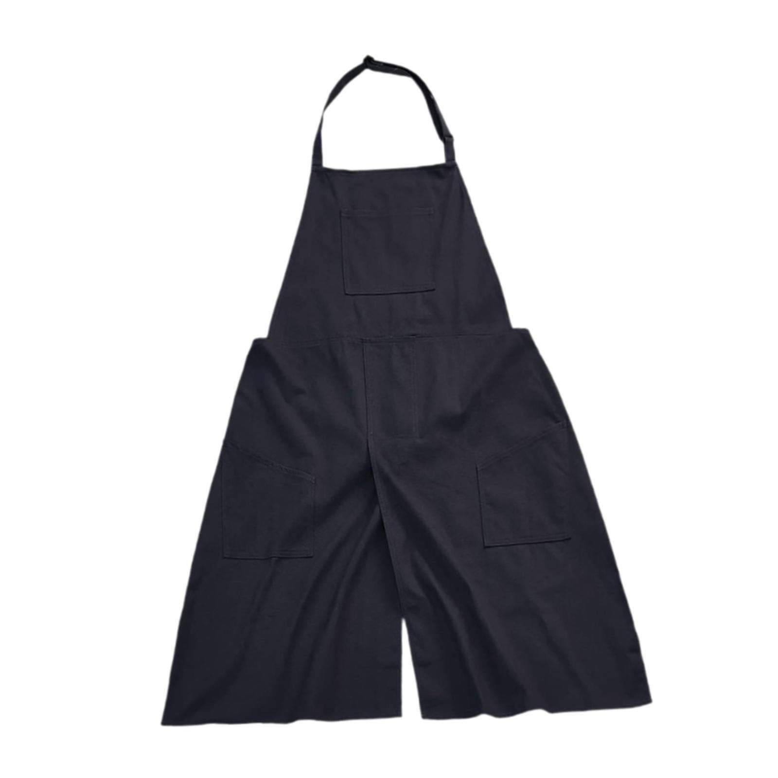 Fiocias Pottery Apron Split Leg Apron,Sturdy Multipurpose for Women Simple Ceramics Clay Black