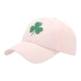 thumbnail image 1 of GDREDA Baseball Cap Three Leaves Pattern Baseball Cap Tongue Outdoor Sun Hat，Pink, 1 of 4