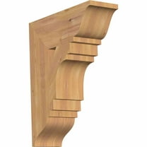 Ekena Millwork 5 1/2"W x 20"D x 20"H Merced Arts & Crafts Smooth Bracket, Western Red Cedar