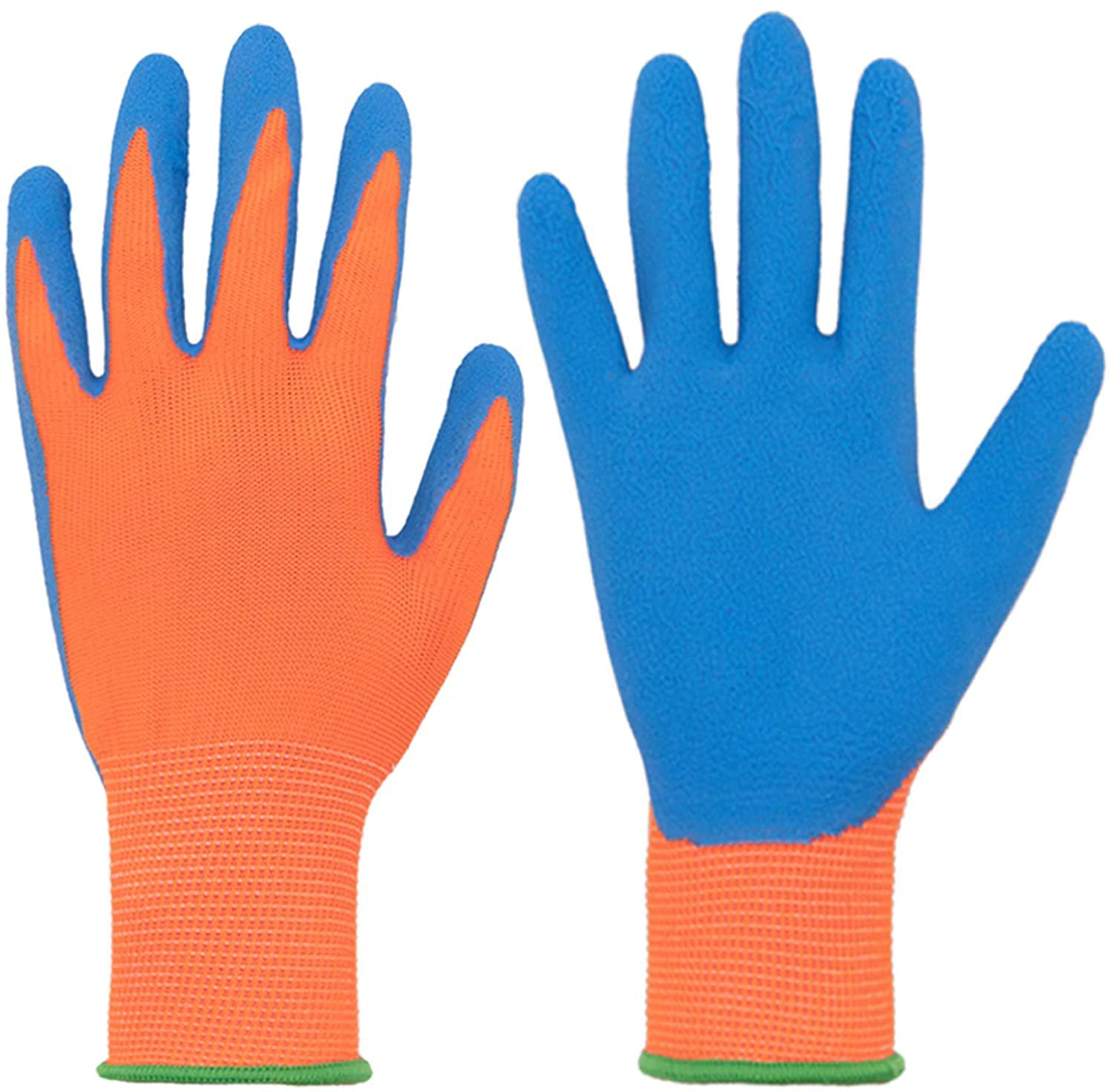 Children Garden Gloves with Rubber Coated Palm Kids Gardening Gloves for Age 3-13 