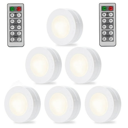 Wireless Led Puck Lights Closet Battery Operated With Remote Control Kitchen Under Cabinet Lighting 4000k Natural White 6 Pack Canada Wireless Led Puck Lights Closet, Under The Cabinet Lights Battery Operated