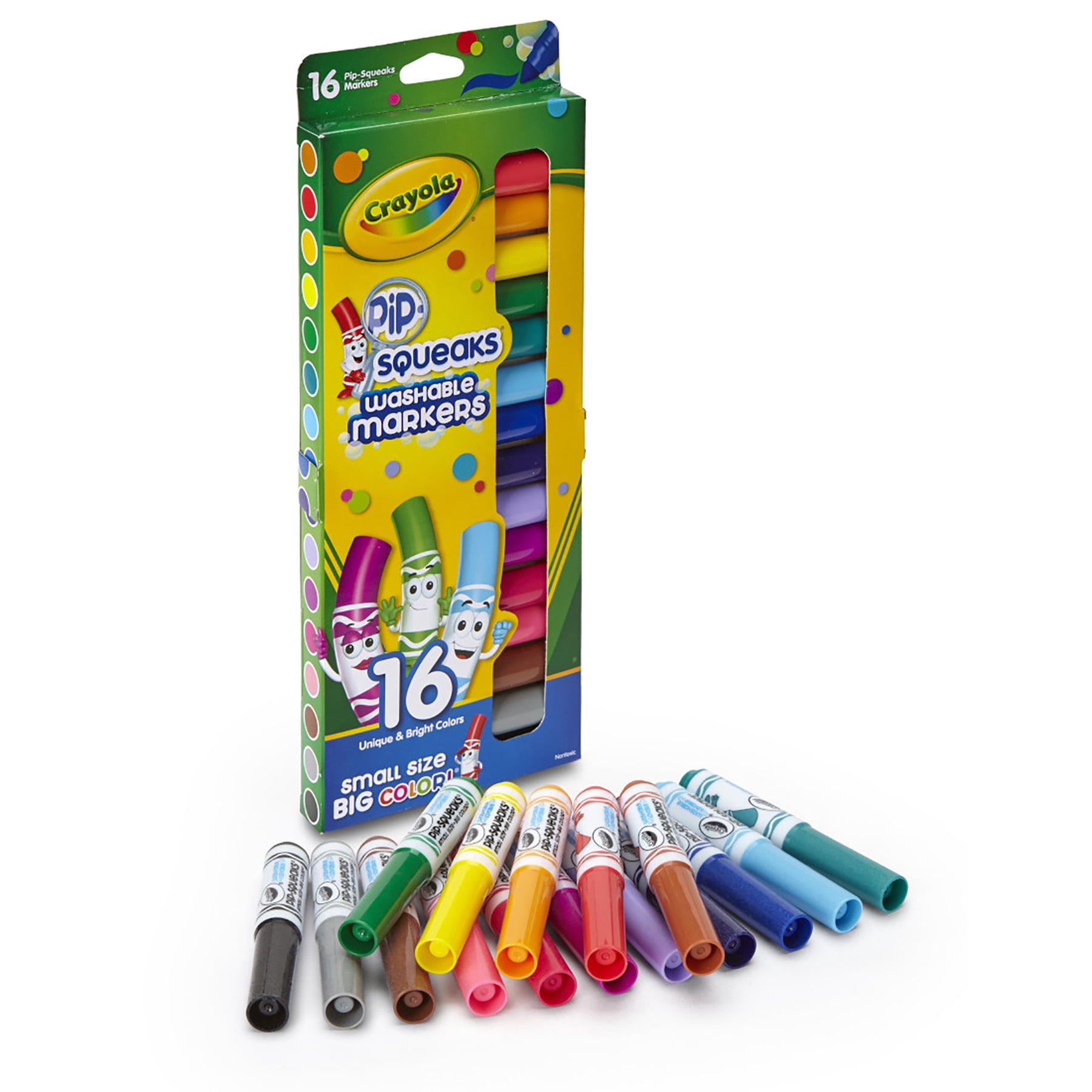 Crayola Pip Squeaks Washable Markers, Conical Tip, 16 Per Box, 3 Boxes