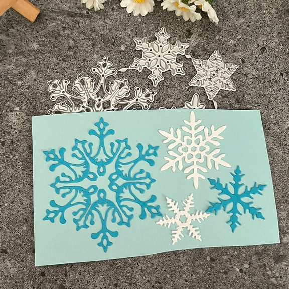 Die Cuts for Card Making, Ouginx Christmas Snowflake Metal Cutting Dies DIY Die Cutters Die Stencils for Scrapbooking, Embossing & More