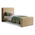 thumbnail image 1 of Meridian Furniture Sloan Camel Velvet Twin Bed, 1 of 9