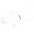 thumbnail image 5 of Blue Topaz and Diamond Band Filigree Ring Design 14k White Gold (0.60ct), 5 of 6