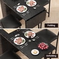 thumbnail image 7 of Dining Table Set for 2 with Drop Leaf, High Top Kitchen Bar Table with 3 Tier Storage Shelves & 2 Stool, Wood Bar Height Dining Room Set for Small Space Dinner Pub Breakfast Brunch, 7 of 7