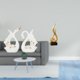 thumbnail image 2 of Estatuas de cisnes,Estatua de cisne de cerámica Escultura de mesa de cisne Elegante,Figura de cisne de porcelana Figura de cisne Decoración de escritorio,Escultura abstracta de fuego,Estatua, 2 of 8
