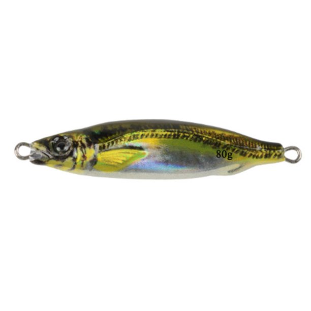 Señuelos De Pesca Cebo artificial Simulación 3D Señuelo de pesca Minnow para artes de pesca (Amarillo 80g) Tmvgtek Para Estrenar