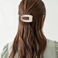 thumbnail image 4 of UNLLLL Flat Claw Hair Clip for Women, Solid Color Casual Elegant Hair Claw, Lightweight Plastic Hairpin for Thick or Thin Hair, for All Lengths Daily Styling and Work (Beige), 4 of 6