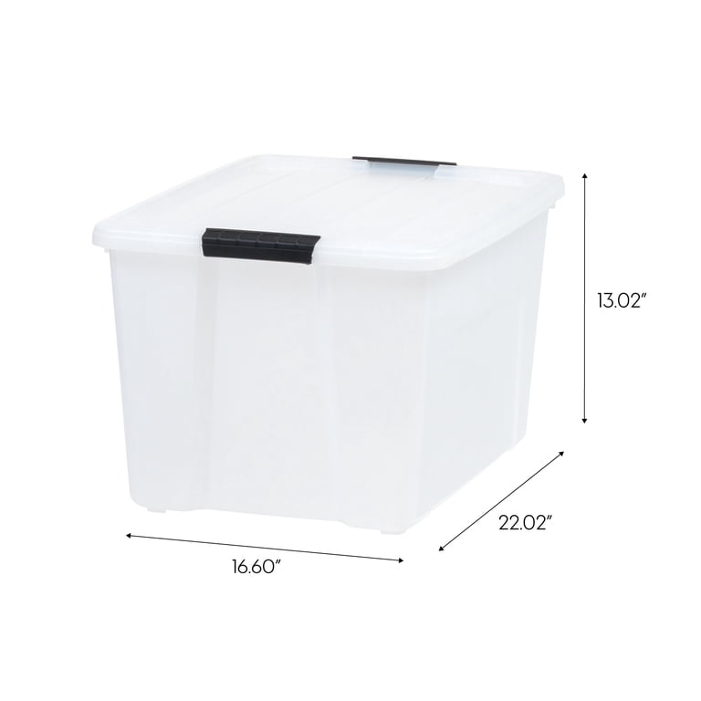 IRIS USA 60 Qt Stack & Pull Storage Box with Buckles photo 6