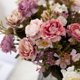 thumbnail image 3 of Ramo de flores de imitación, rosa de bola pequeña de estilo europeo, decoración del hogar de flores de imitación, ramo de flores de imitación (rosa oscuro) JAMW Sencillez, 3 of 5