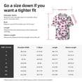 thumbnail image 5 of Lsque Orchids Flowers print Men's Cuban Collar Short Sleeve Shirt Summer Beachwear Casual Button Down Fashionable Vacation Leisure Shirt-X-Large, 5 of 7