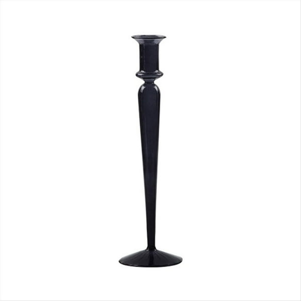 Romántico Vidrio Vela Titular Vintage Vidrio Candelabro Hidropónico Transparente Florero Estilo Europeo Regalo Transparente Negro