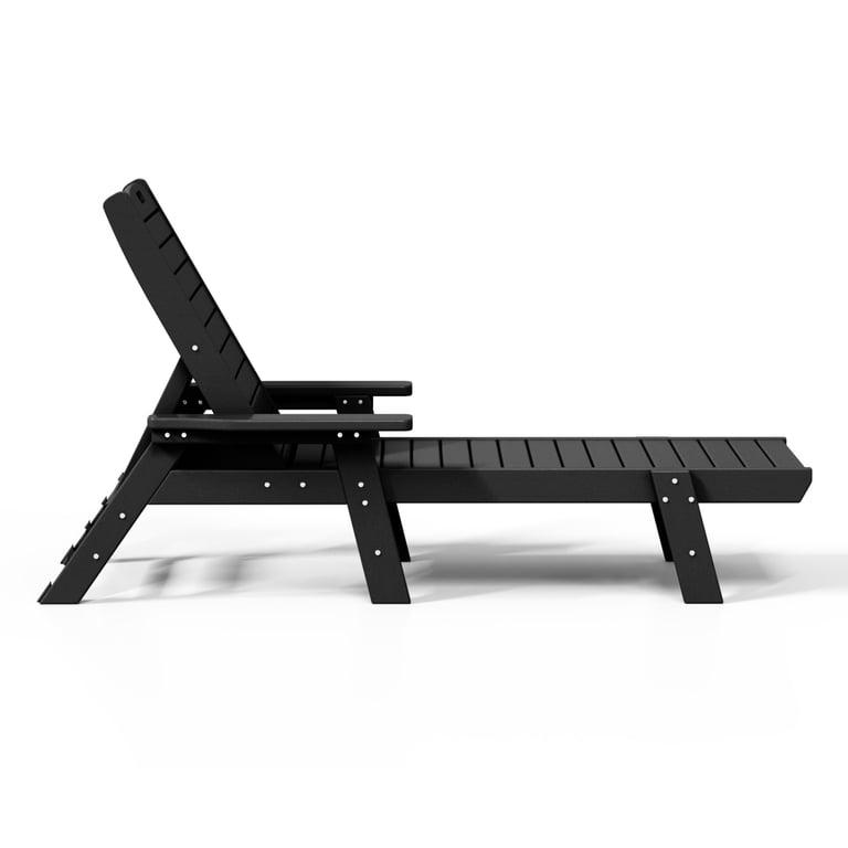 WestinTrends Malibu Black Chaise Lounge, Adjustable 5-Position photo 6