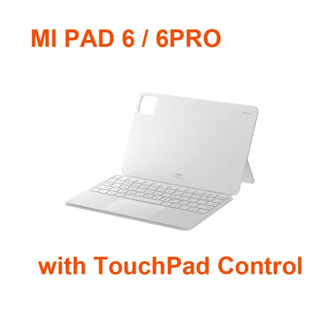 Original MI Pad 6 /6Pro Keyboard Case English Smart Touch Control Tablet Keyboard Magnetic Case 64 Button 1.3mm keystroke With TouchPad White