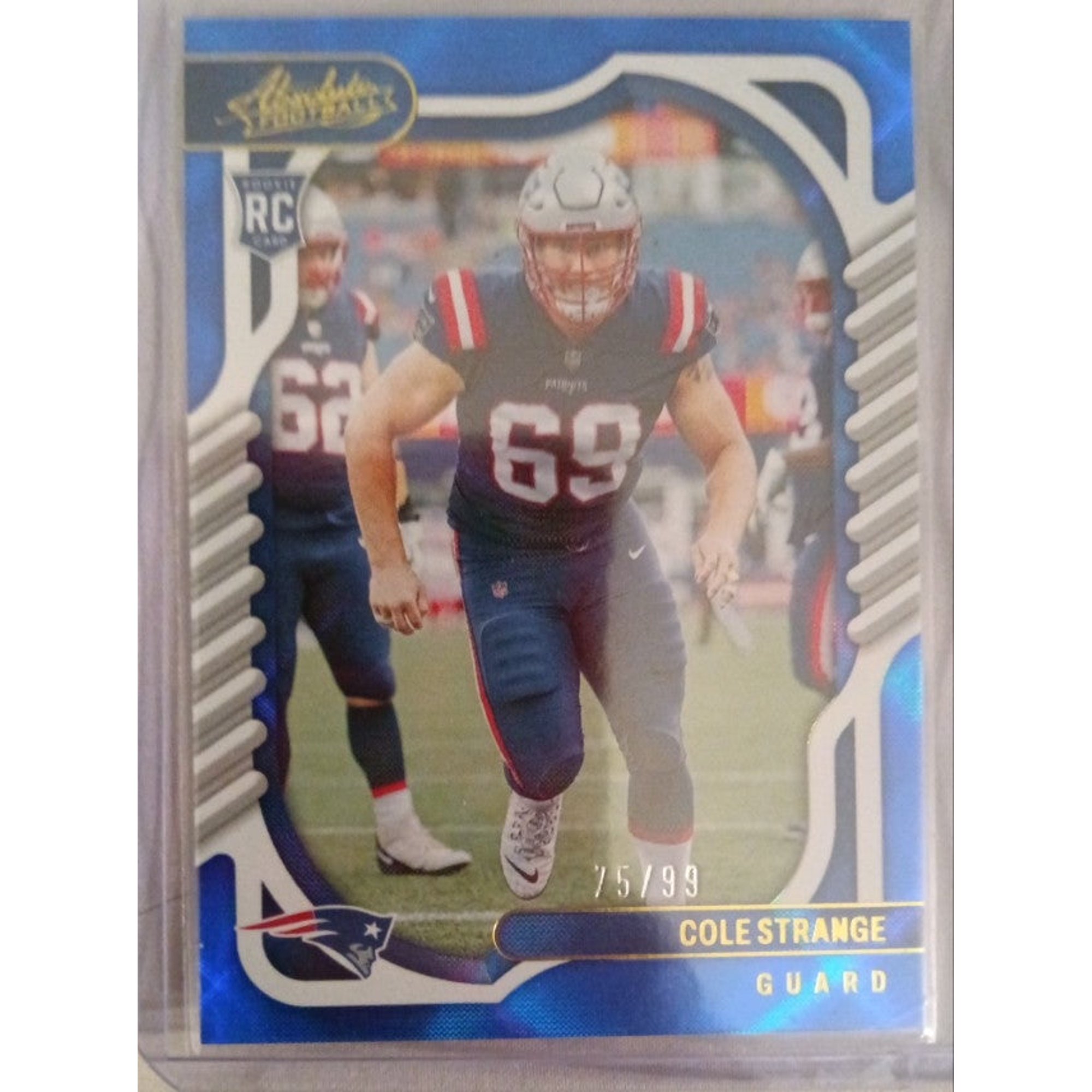 Panini Absolute 2022 NFL Cole Strange New England Patriots Blue Trading Card