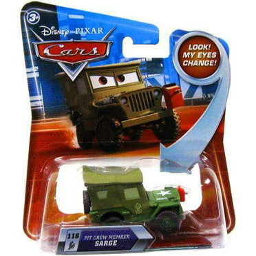 Disney Cars Lenticular Eyes Series 2 Pit Crew Member Sarge Diecast Car