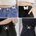 thumbnail image 6 of 6 Pack Butterfly Waist Buckle, No-Sew Decorative Jean Buttons for Pants Sleeves Skirts, Removable Pant Waist Tightener for Women, Fashion Accessory, 6 of 9