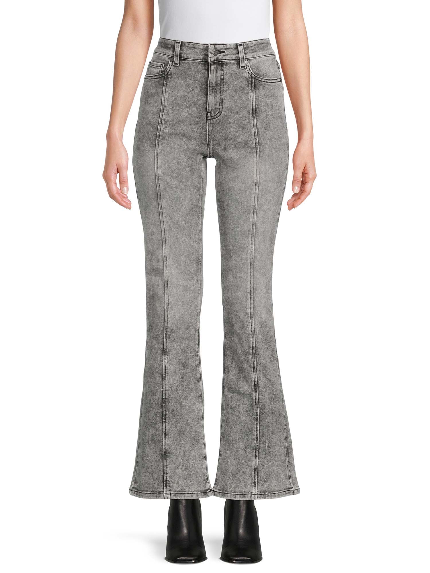 Time and Tru Women's Seamed Flare Jeans - Walmart.com