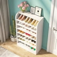 thumbnail image 6 of Tribesigns 8-Tier Wooden Shoe Rack Storage Organizer Entryway Cabinet 25.59x11.81, 6 of 9