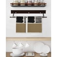 thumbnail image 3 of Brown Black Kitchen Dish Towels for Drying Dishes Set of 3, Farmhouse Striped Modern Abstract Art Waffle Weave Microfiber Hand Tea Bathroom Towels Quick Dry & Absorbent Towel 15.7x23.6, 3 of 7
