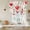 Brown Red, variant on Valentines Tie Up Curtains 45 Inches Long, Kitchen Window Curtains Over Sink, Pink Red Love Heart Spring Green Botanical Small Window Curtains Shade Balloon Curtains Valances for Bedroom/Cafe 34"x45"
