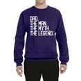 thumbnail image 2 of Wild Bobby, Dad The Man The Myth The Legend Father's Day Unisex Crewneck Sweatshirt, Purple, 3X-Large, 2 of 6