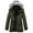 Army Green, variant on KVE Women's Quilted Winter Coat Warm Puffer Jacket Thicken Parka with Removable Hood Black XX-Large