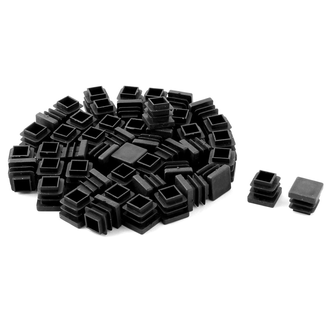 Plastic Furniture Table Chair Feet Protector Cover Tube Insert 15 x 15mm 50pcs