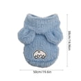 thumbnail image 3 of FeiFu Winter Pet Hoodie with Ears Fleece Lined Warm Dog Sweatshirt Soft Comfortable Cold Weather Clothes for Puppy Kitten Outdoor Walking, 3 of 6