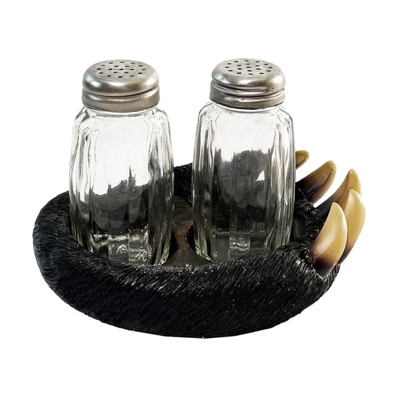 Wild Bear Paw Salt & Pepper Shaker Set