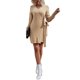 thumbnail image 3 of Vestido cárdigan Sunloudy para mujer, manga larga, cuello en V, cintura, lazo lateral, ropa informal ajustada, vestido elegante Sunloudy moda, 3 of 9