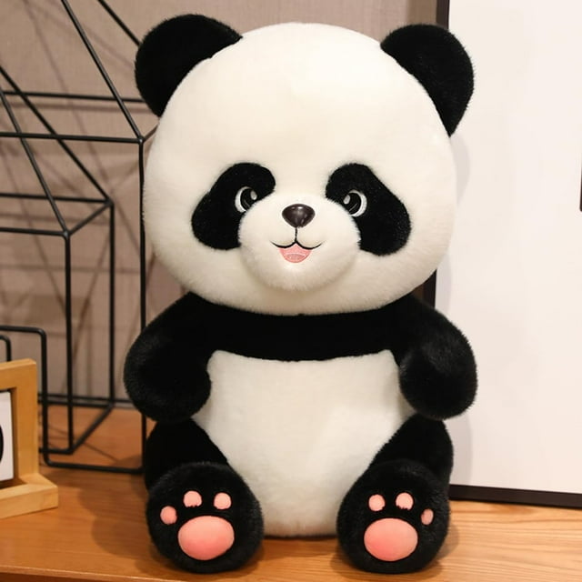 Muñeco de peluche de dragón panda creativo, muñeco de máquina, juguete de dragón, sombrero de panda, zoológico, el año de la mascota Loong, venta al por mayor