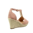 thumbnail image 2 of Judith-36 Women's Open Toe T Strap Ankle Strap Espadrille Wedge Sandals, 2 of 2